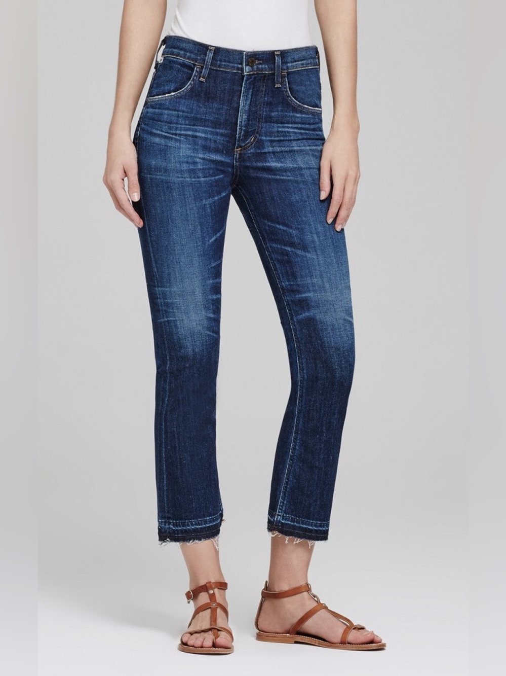 Citizens of Humanity Drew Crop Flare Jeans Waterfront - Size 28